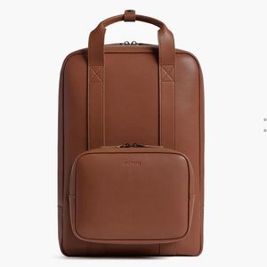 Monos Metro Mahogany Backpack Vegan Leather Carry on Bag